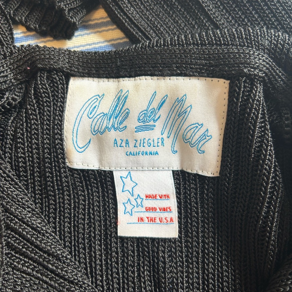 Calle Del Mar long sleeve cardigan black medium - Picture 7 of 9